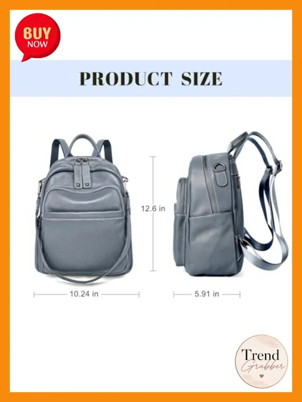 Genuine Leather Convertible Backpack Purse Anti-Theft Women's Travel Backpack
